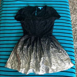 Gorgeous Homecoming dress trendy silver foil M